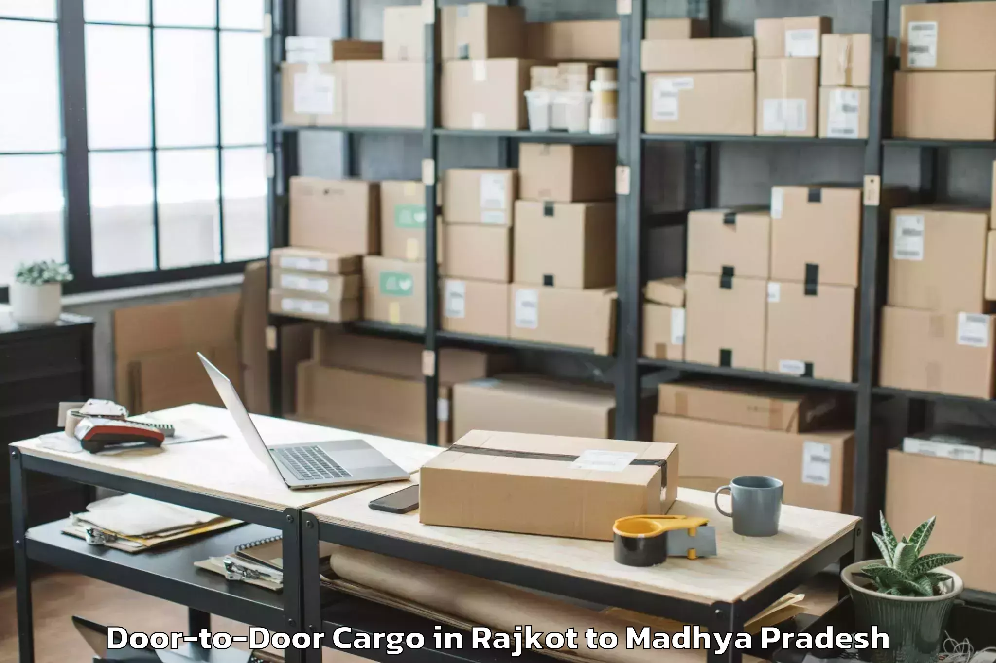 Efficient Rajkot to Biaora Door To Door Cargo